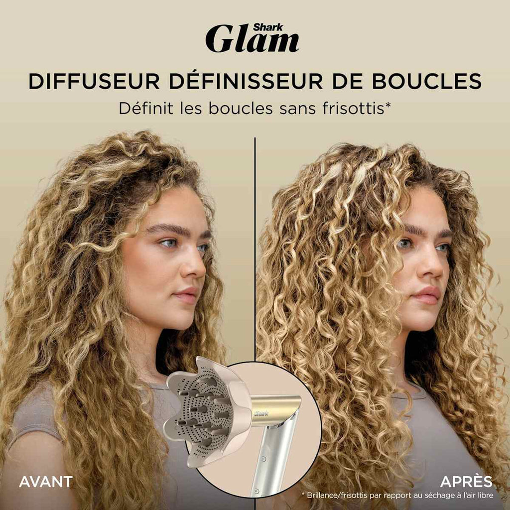 Sèche-cheveux rotatif Shark Glam – Appareil principal – Or HD6000EU
