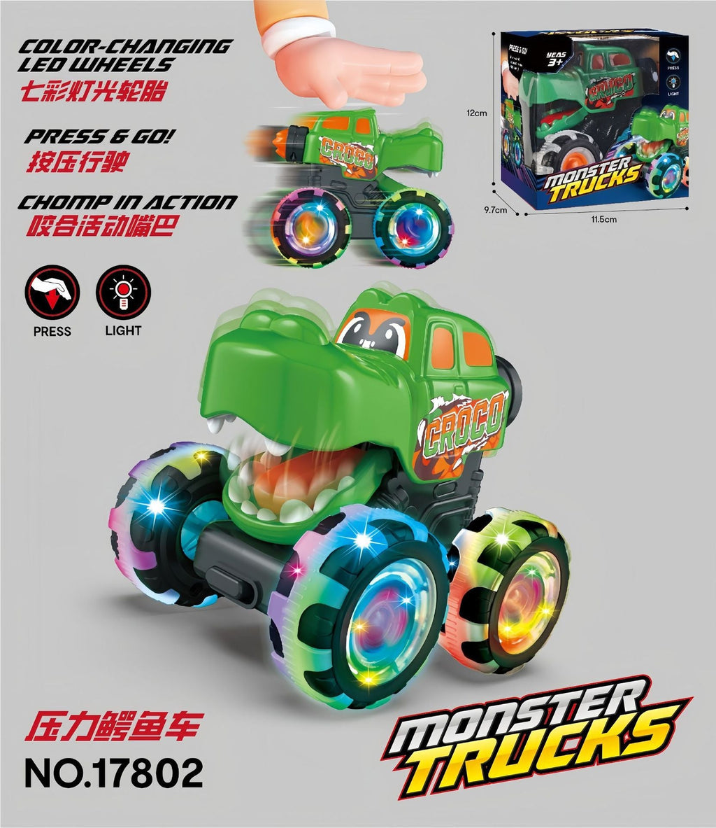 🦖 Voiture Dinosaure à Pousser avec Lumières LED Scintillantes 🚙✨ - T-Rex | Tricératops | Stégosaure | ABS Résistant | 6 Couleurs | Pour Enfants 3+ | Cadeau Parfait | 50% DE RÉDUCTION