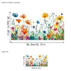 🌸🪩 Autocollant Décoratif de Fenêtre Bouquet Floral – Impression Recto-Verso, PVC Lavable, 30x60cm, Découpable – 12 Styles : Fleurs, Papillons & Peintures 🪴✨