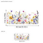 🌸🪩 Autocollant Décoratif de Fenêtre Bouquet Floral – Impression Recto-Verso, PVC Lavable, 30x60cm, Découpable – 12 Styles : Fleurs, Papillons & Peintures 🪴✨