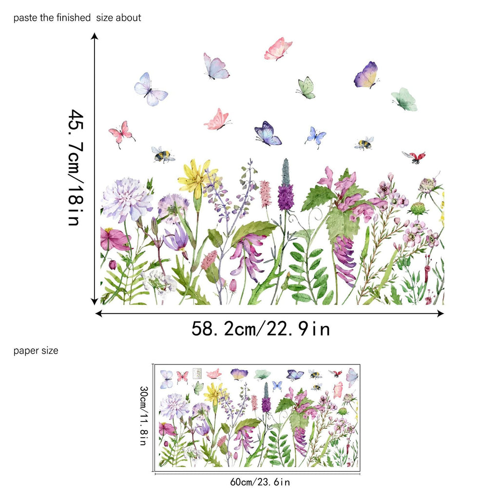 🌸🪩 Autocollant Décoratif de Fenêtre Bouquet Floral – Impression Recto-Verso, PVC Lavable, 30x60cm, Découpable – 12 Styles : Fleurs, Papillons & Peintures 🪴✨
