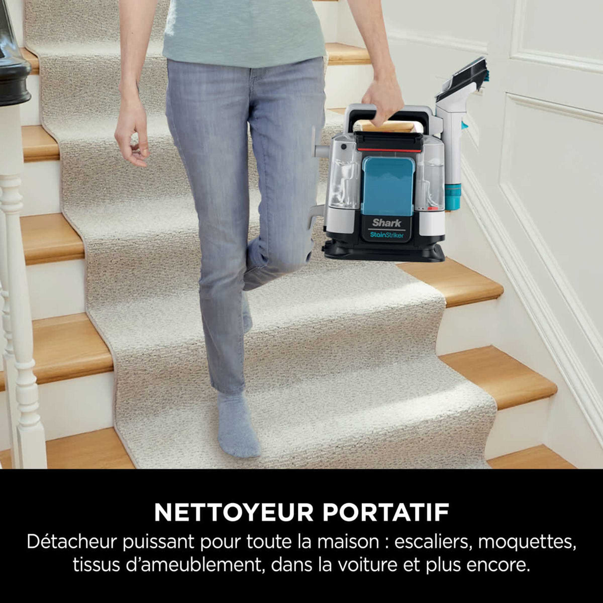 Shampouineuse détachante Shark StainStriker - Bleu