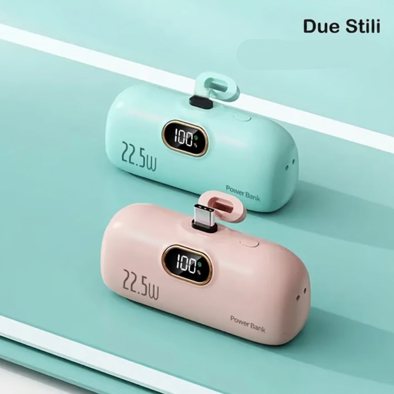🔋⚡ ChargeGo™ Mini Power Bank 5000 mAh 📱✨ - Recharge rapide 22,5 W | Écran numérique | Pour iPhone et Android | 4 couleurs | 50 % DE RÉDUCTION 🔥