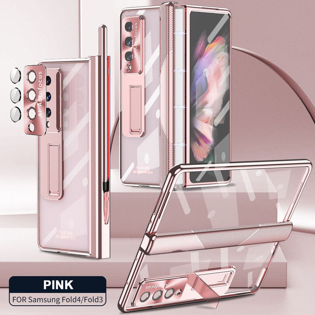 Applicable aux coques de téléphone portable pliables à charnière plate Samsung Zfold3 / Zfold4 avec film de galvanoplastie