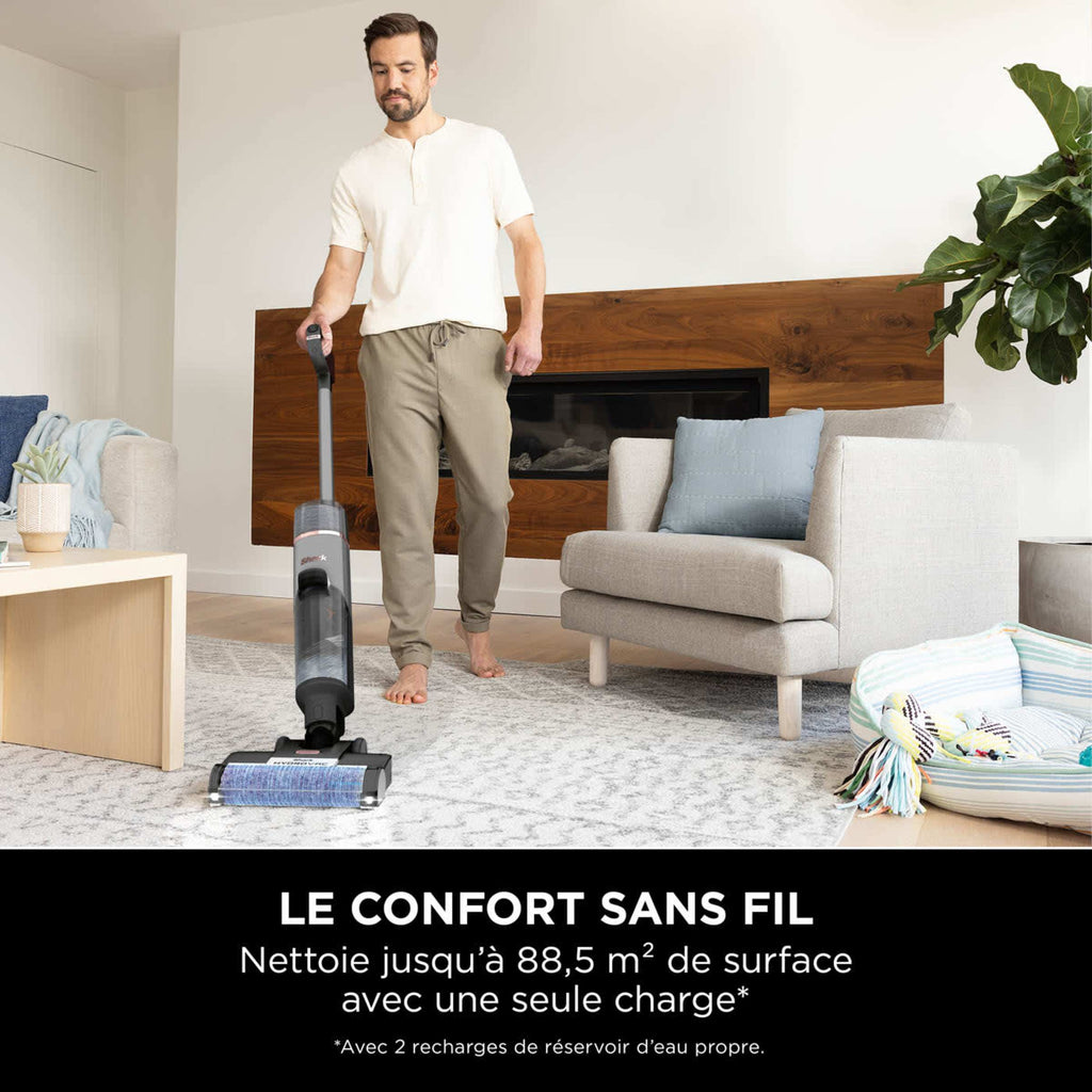 Aspirateur laveur sans fil Shark HydroVac avec 1L de produit nettoyant multi-surfaces