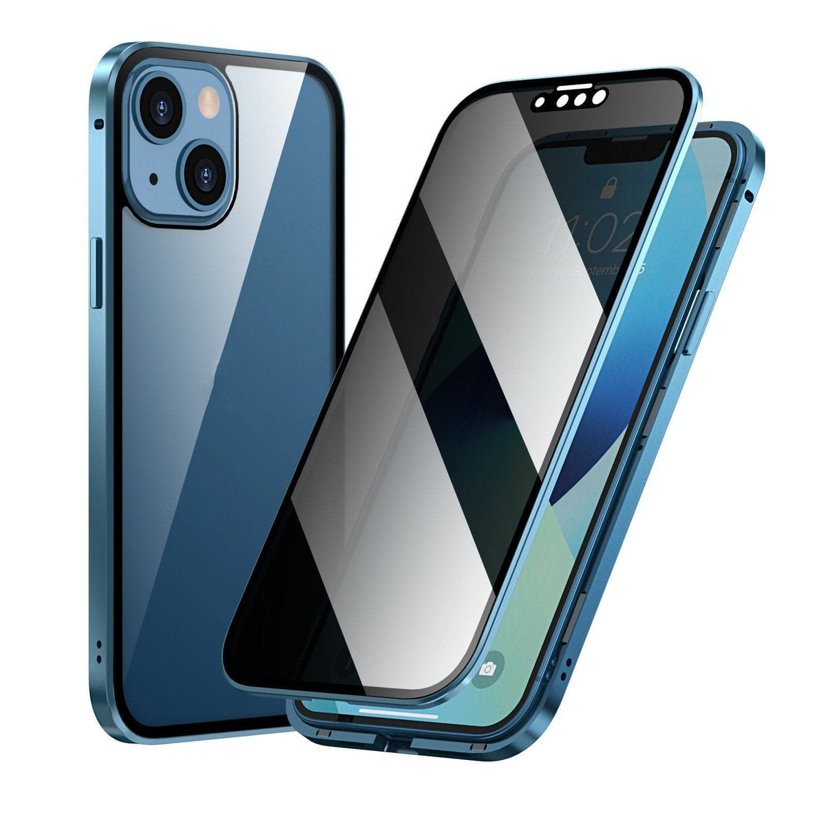 ✨ DERNIER JOUR -50 % ✨ Coque magnétique pour iPhone avec verre trempé et cadre métallique