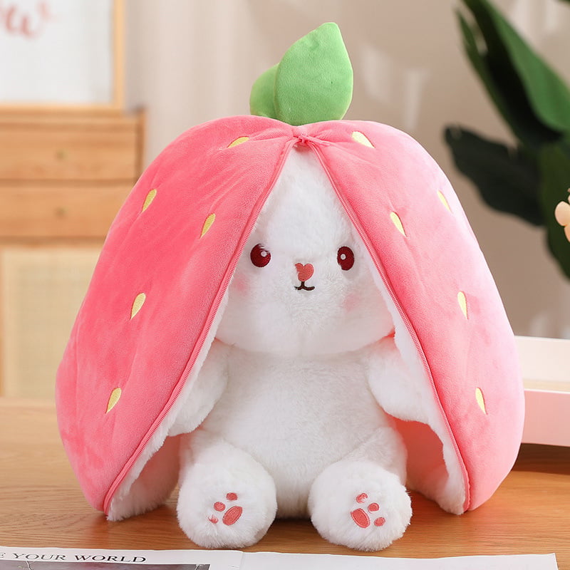 Peluche de Lapin Fraise pour Pâques