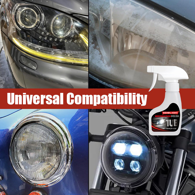 🚗 Rénovateur de Phares Voiture 2 en 1 – Élimine Jaunissement & Opacité | Formule Nettoie & Protège | Barrière Anti-UV | Application Rapide | 180ml ✨💡