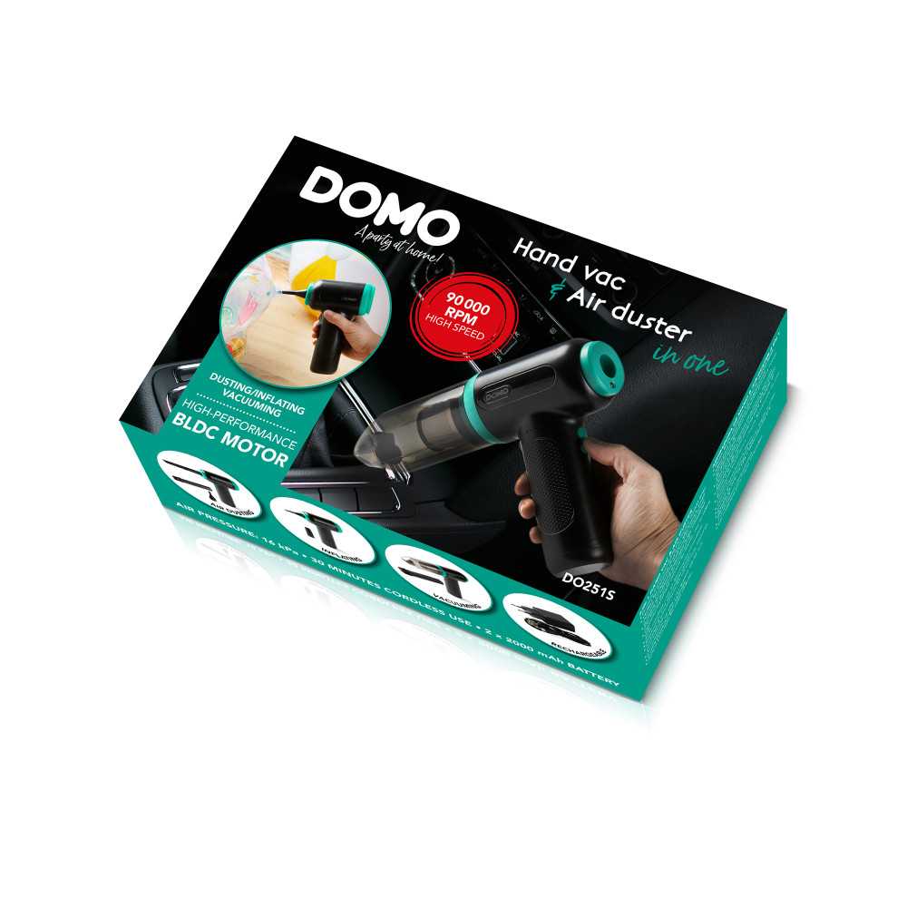 ASPIRATEUR À MAIN & SOUFFLEUR D'AIR 2 EN 1 DOMO DO251S