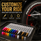 🚗 Marqueurs de Peinture à l'Huile pour Pneus Imperméables – 12 Couleurs Vives, Longue Durée, Pointe Fine – Pour Voitures, Motos, Vélos & Bricolage 🎨 (Lot de 5)
