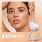 💄 Poudre Compacte Matifiante Waterproof – Contrôle du Sébum, Texture Soyeuse, 10g, 7,8x7,8cm, Durée 3 Ans – 3 Teintes : Ivoire, Beige Naturel & Beige Pur 🌟