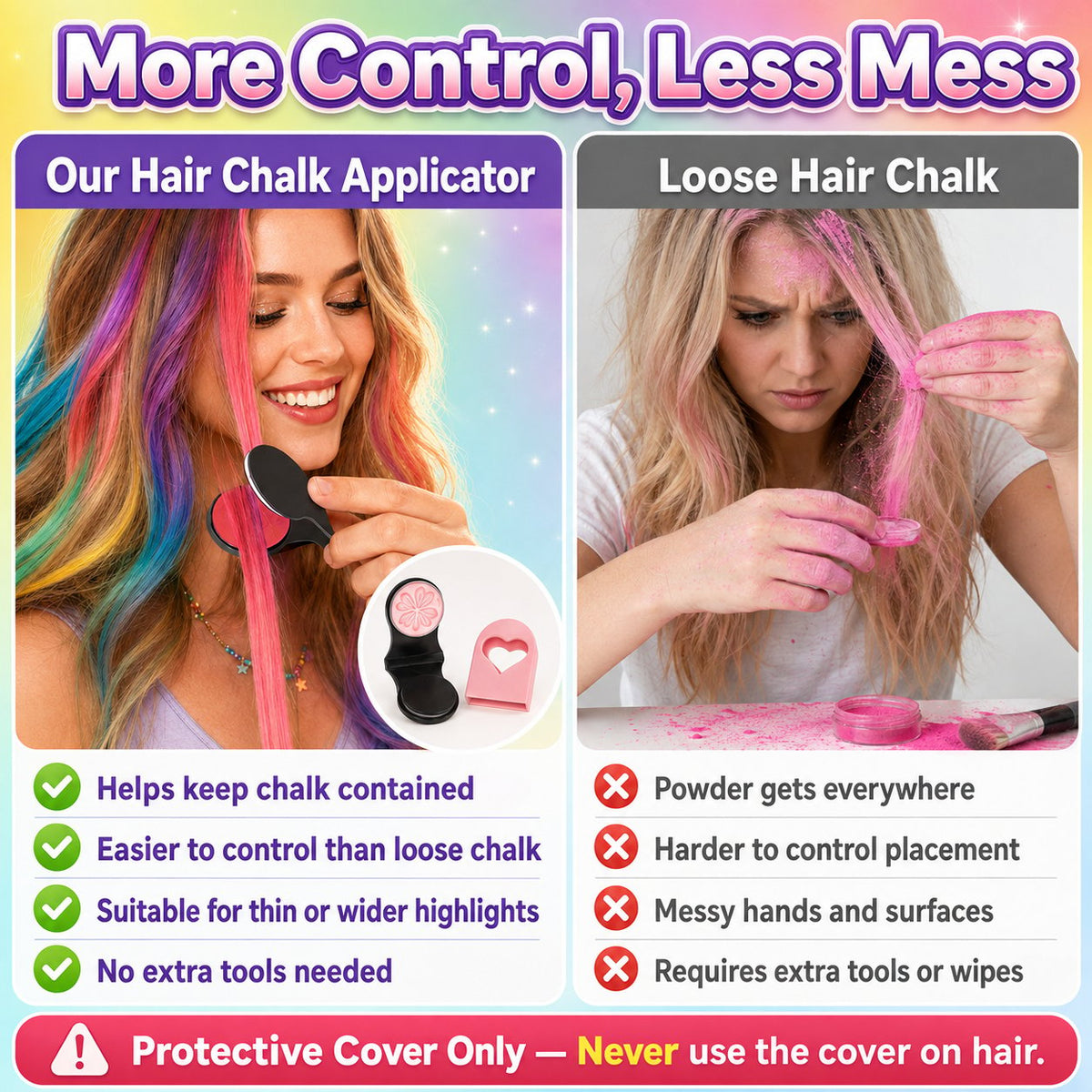 🌈 Craies Colorantes Temporaires pour Cheveux | 12 Couleurs Vibrantes 🎨 | Application Facile 🖐️ | Lavables au Shampooing 🧼 | Parfaites pour Fêtes et Cosplay 🎉