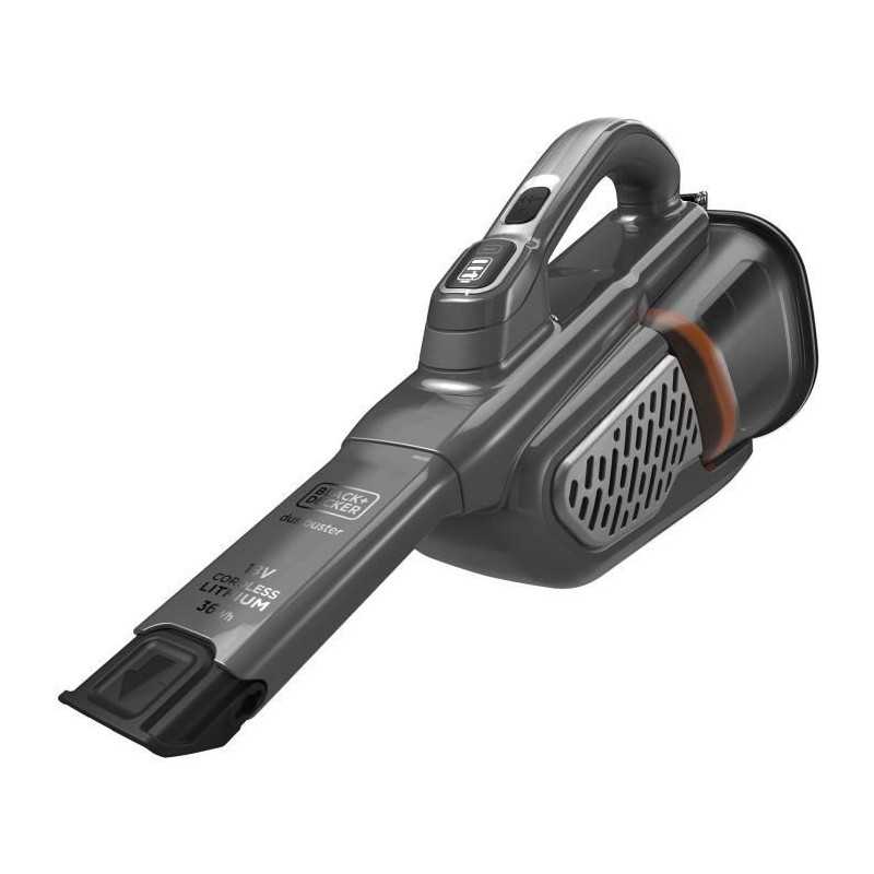 BLACK+DECKER BHHV520JF-QW - Aspirateur à main - Dustbuster Lithium 18V - 2 vitesses - Autonomie 40min - Noir argent Titanium