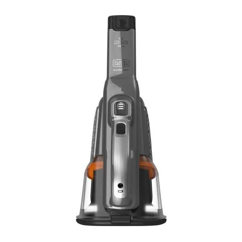 BLACK+DECKER BHHV520JF-QW - Aspirateur à main - Dustbuster Lithium 18V - 2 vitesses - Autonomie 40min - Noir argent Titanium