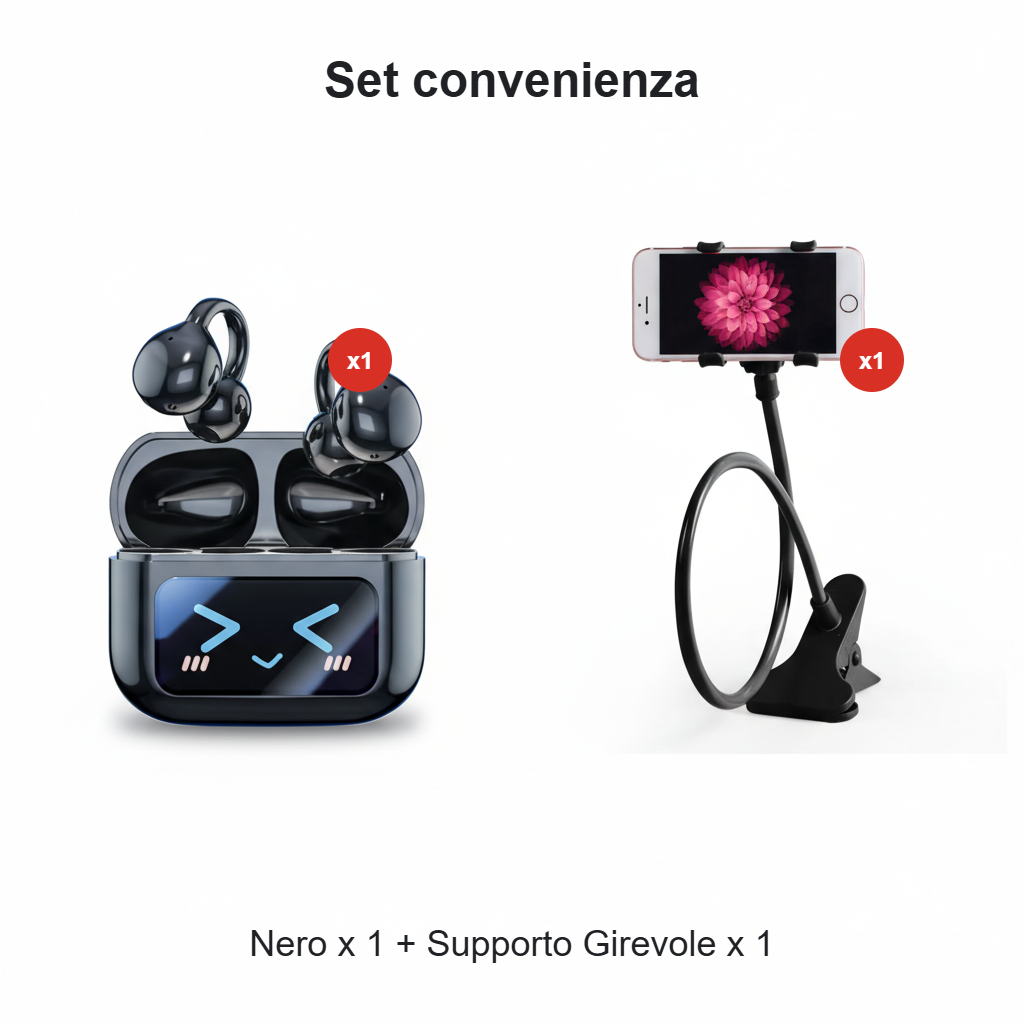🎧 50% DE RÉDUCTION ! 🌐 Écouteurs Clip-on Bluetooth V6.0 avec Écran Couleur – Traduction 134 Langues, Étanche & 40h d'Autonomie 💧