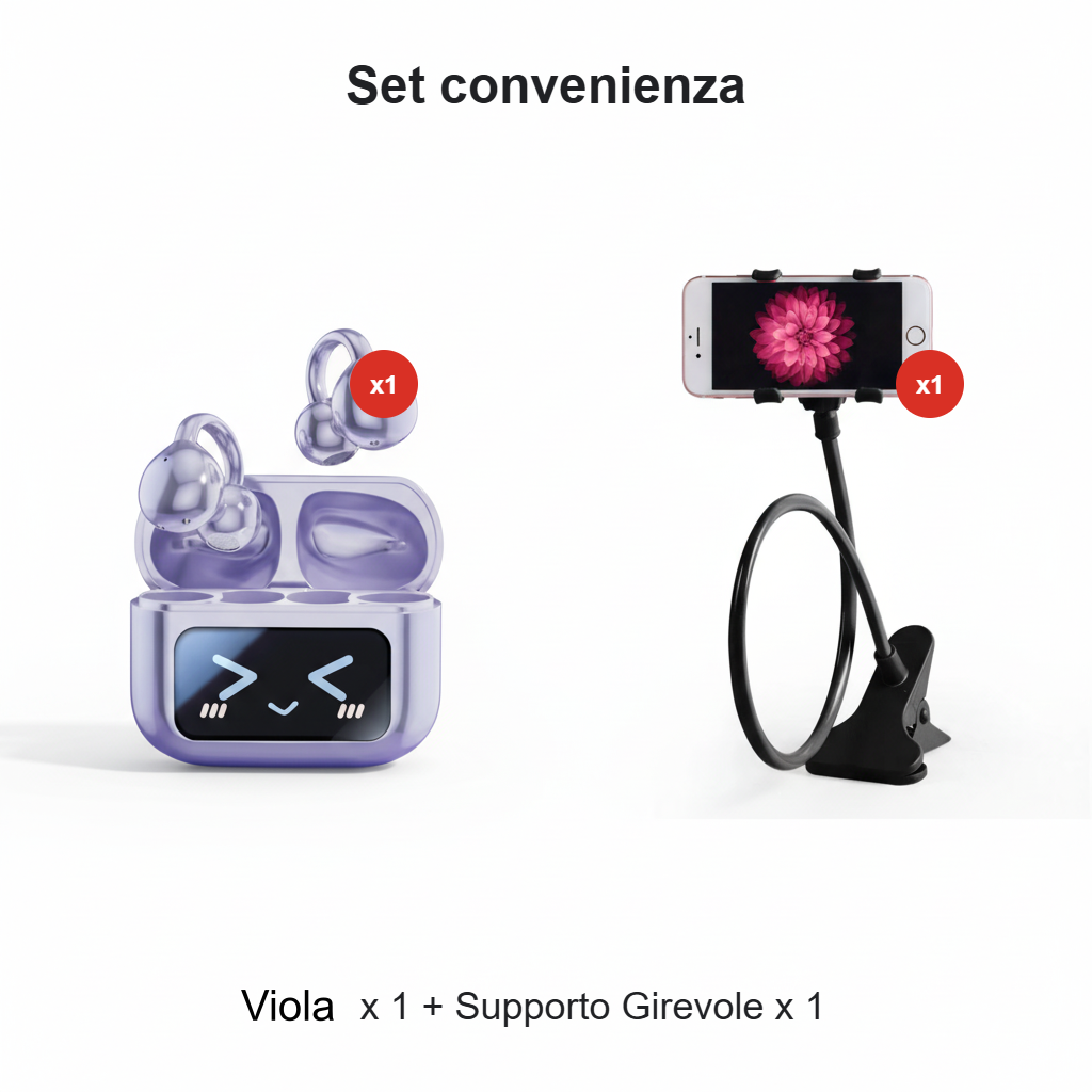 🎧 50% DE RÉDUCTION ! 🌐 Écouteurs Clip-on Bluetooth V6.0 avec Écran Couleur – Traduction 134 Langues, Étanche & 40h d'Autonomie 💧