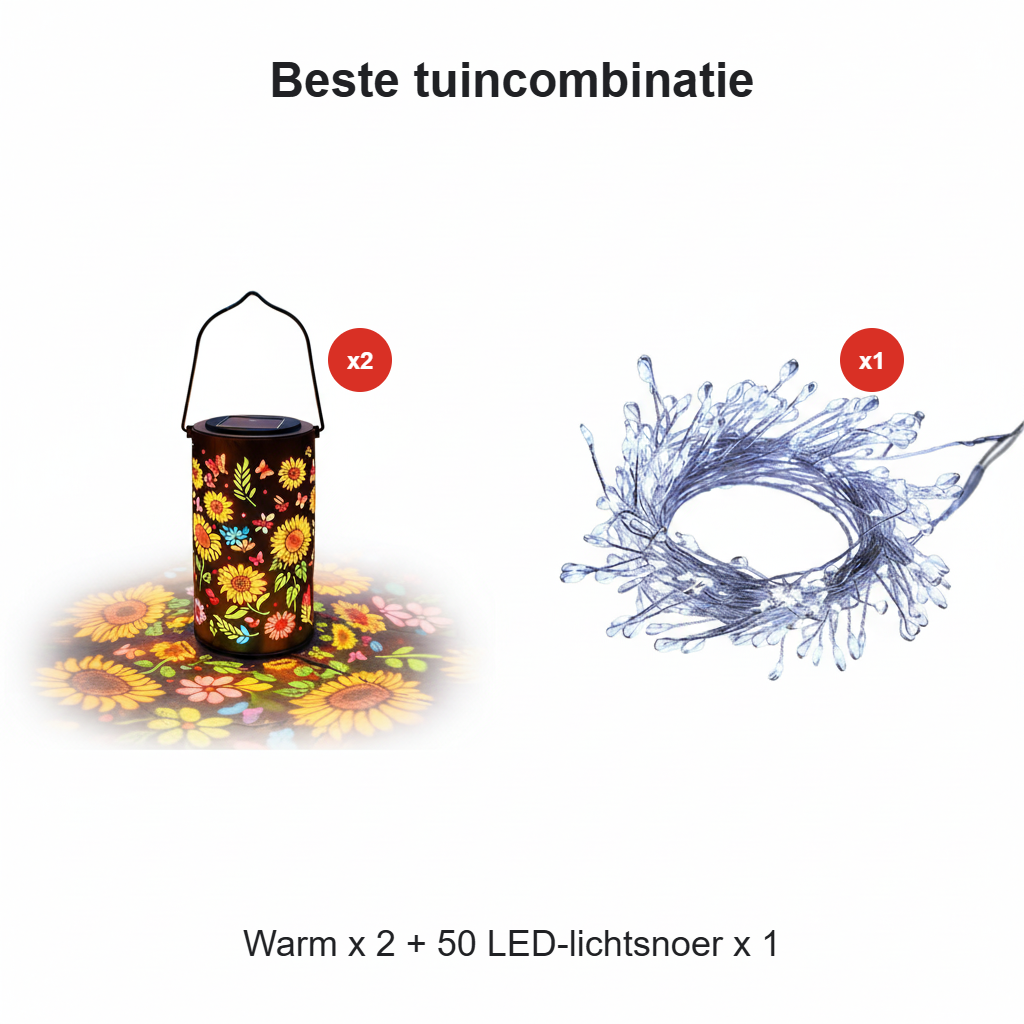 🔥OFFRE SPÉCIALE 49 % DE RÉDUCTION - 🌞Lanterne de jardin solaire colorée motif tournesol