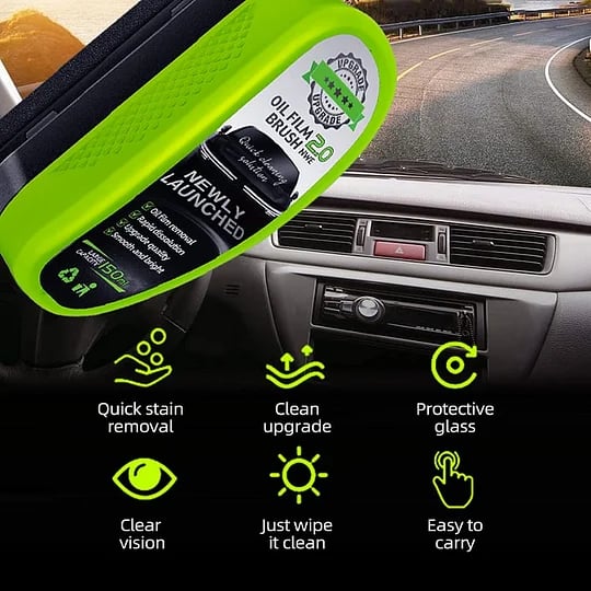 🔥Vente de dernière chance 2025 -50%⏰ACHETEZ 2 OBTENEZ 1 GRATUIT✨Nouveau film d'huile puissant 2.0 pour essuyer les vitres de voiture🚗💧