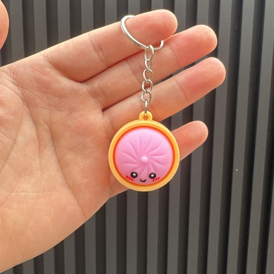 🥟 Porte-clés Anti-stress en Forme de Ravioli – Avec Lumière LED Tactile | Fidget Toy de Poche | 6 Couleurs | Idée Cadeau Originale ✨🎁
