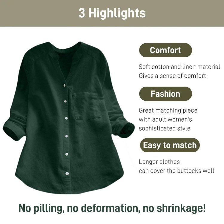 Chemisier ample décontracté en coton lin fait à la main style japonais (? Achetez 2, obtenez 10 % de réduction automatique et la livraison gratuite ?)