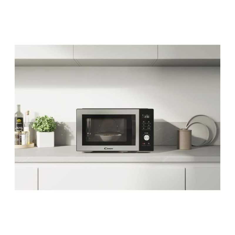 CMCA29EDLB Four micro-ondes combiné 29L MO : 1000W - Gril : 1000W - Cavité en acier inoxydable - Interface utilisateur numérique Fonction basse témper