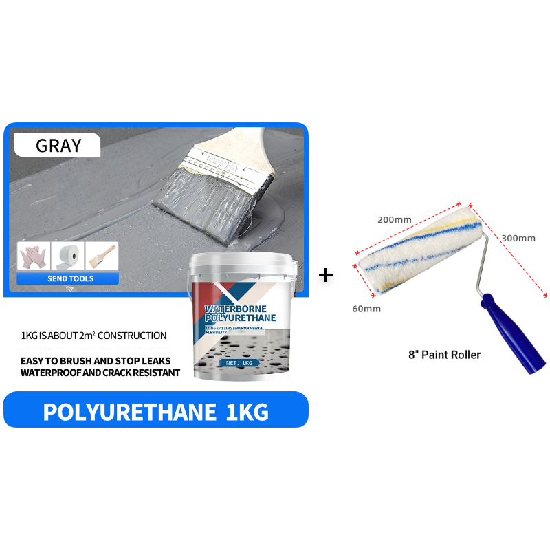 🏠💧 Enduit d'Étanchéité Anti-Fuite pour Toitures – Flexible, Résistant aux Intempéries, Sûr & Inodore – 4 Couleurs, 500g & 1kg, avec Pinceau Rouleau 🛡️✨