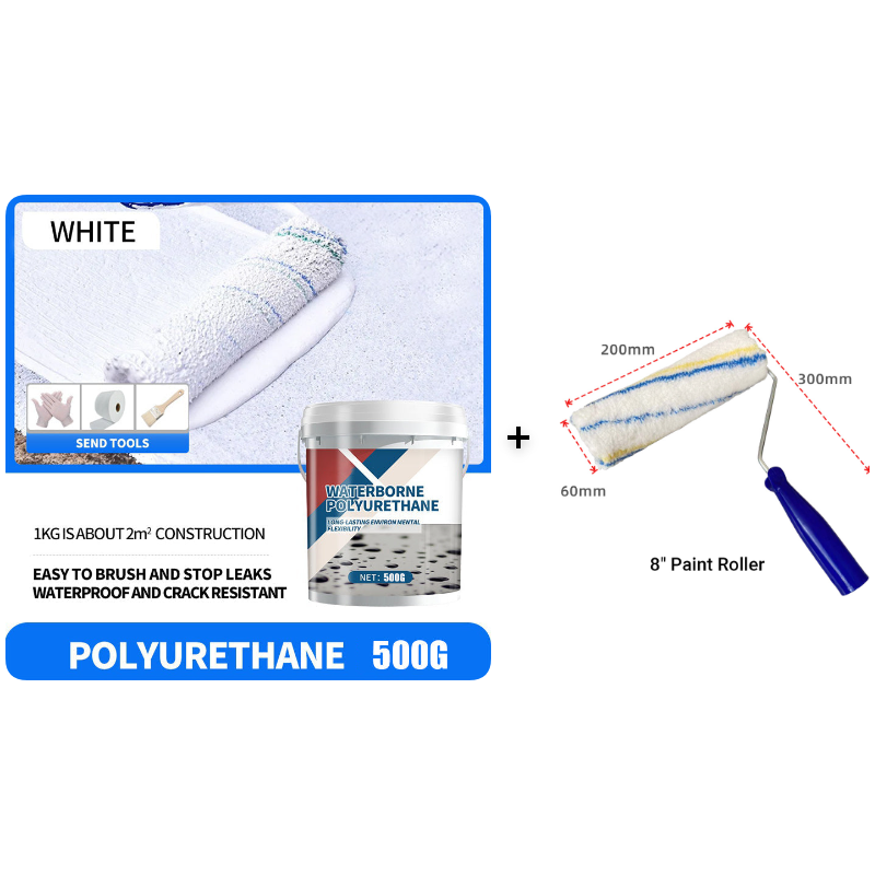 🏠💧 Enduit d'Étanchéité Anti-Fuite pour Toitures – Flexible, Résistant aux Intempéries, Sûr & Inodore – 4 Couleurs, 500g & 1kg, avec Pinceau Rouleau 🛡️✨