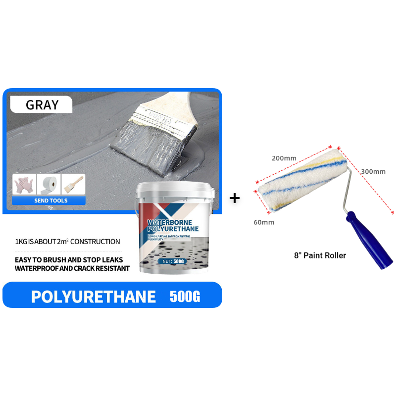 🏠💧 Enduit d'Étanchéité Anti-Fuite pour Toitures – Flexible, Résistant aux Intempéries, Sûr & Inodore – 4 Couleurs, 500g & 1kg, avec Pinceau Rouleau 🛡️✨