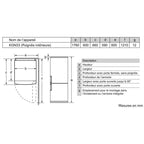 Réfrigérateurs combinés 279L Froid Ventilé BOSCH 60cm E, KGN 33 NW EB