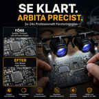 🔬 Loupes de Précision à LED 💡 | Lentilles Interchangeables 2X-25X 🔍 | Doubles LED Intégrées et Mains Libres 👐 | Système à 4 ou 6 Lentilles 🪶 | Idéales pour la Bijouterie, l'Horlogerie et l'Électronique ✨
