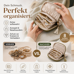💎✨ Trousse à Bijoux Zippée avec Pompon – Intérieur Multi-Compartiments, Doublure Douce Anti-Rayures, Compacte & Idéale pour les Voyages – 8 Couleurs 🌈