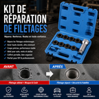 🔧✨ Kit Professionnel 10 Outils de Réparation de Filetages de Voiture – Répare les Vis et Boulons Endommagés, Universel – Indispensable pour Atelier & Bricolage 🚗🛠️