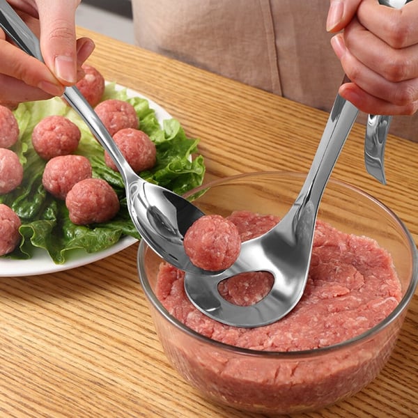🥩 Outil à boulettes de viande en acier inoxydable 🍽️ | Portions uniformes, préparation rapide et mains propres | Idéal pour les déjeuners en famille, les dîners et les cadeaux | 24 × 6,5 cm