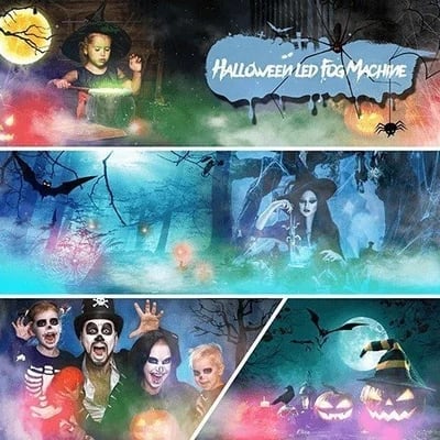 💨 Machine à Brouillard Ultrasonique avec 12 LED – 24V 1A, 130x75x65mm, 230g, Brume Froide Sans Produits Chimiques, Seulement de l'Eau – Pour Halloween, Fontaines, Aquariums & Humidificateurs ✨🌈