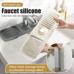🚰 Tapis de Protection Anti-éclaboussures en Silicone pour Évier – Drainage Automatique | Garde le Plan de Travail Sec | Lavable & Enroulable | Porte-Éponge & Savon | Tailles L/XL ✨