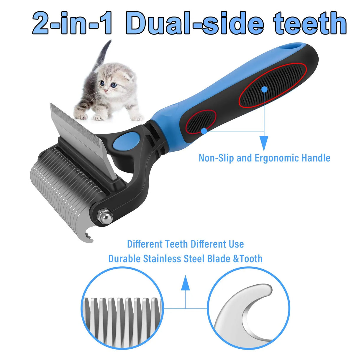 ⏰🔥RABAIS DE 50% POUR UNE DURÉE LIMITÉE !🔥PLUS DE 50 000 VENDUES !Brosse professionnelle anti-chute pour chiens et chats