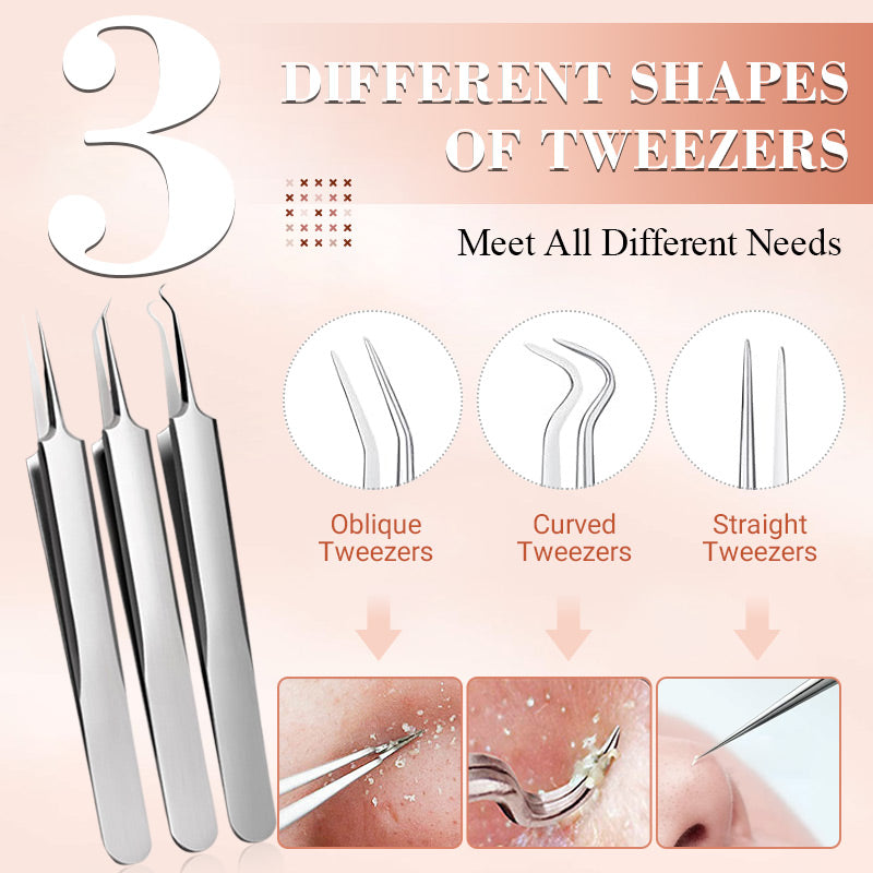 🧖 Kit professionnel d'extraction de points noirs 🩹✨ - 7 pièces | Qualité médicale | Acier inoxydable | Peau nette et sans imperfections | Utilisation à domicile | 50 % de réduction