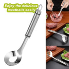 🥩 Outil à boulettes de viande en acier inoxydable 🍽️ | Portions uniformes, préparation rapide et mains propres | Idéal pour les déjeuners en famille, les dîners et les cadeaux | 24 × 6,5 cm
