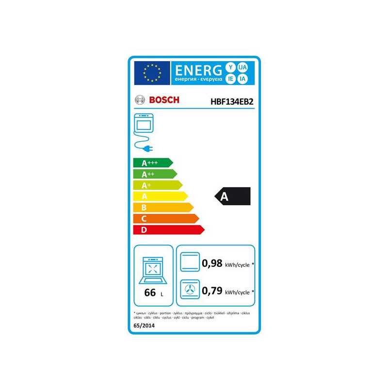 Quatre EcoClean BOSCH HBF134EB2