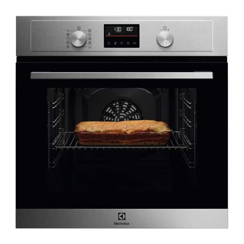 Four encastrable multifonction pyrolyse - ELECTROLUX - COH4P06BX3 - Inox - Anti-traces - Porte froide 4 verres - 59 x 59,4 x 56 cm