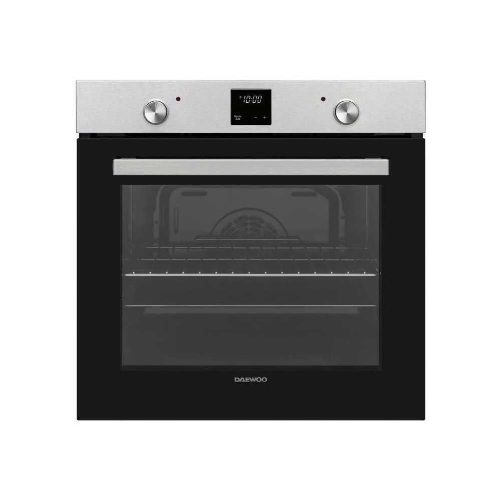 Four encastrable - Pyrolyse - Chaleur pulsée - DAEWOO - BO7PR28MINM - Inox - Porte froide - 59,5 x 57,5 x 59,5 cm