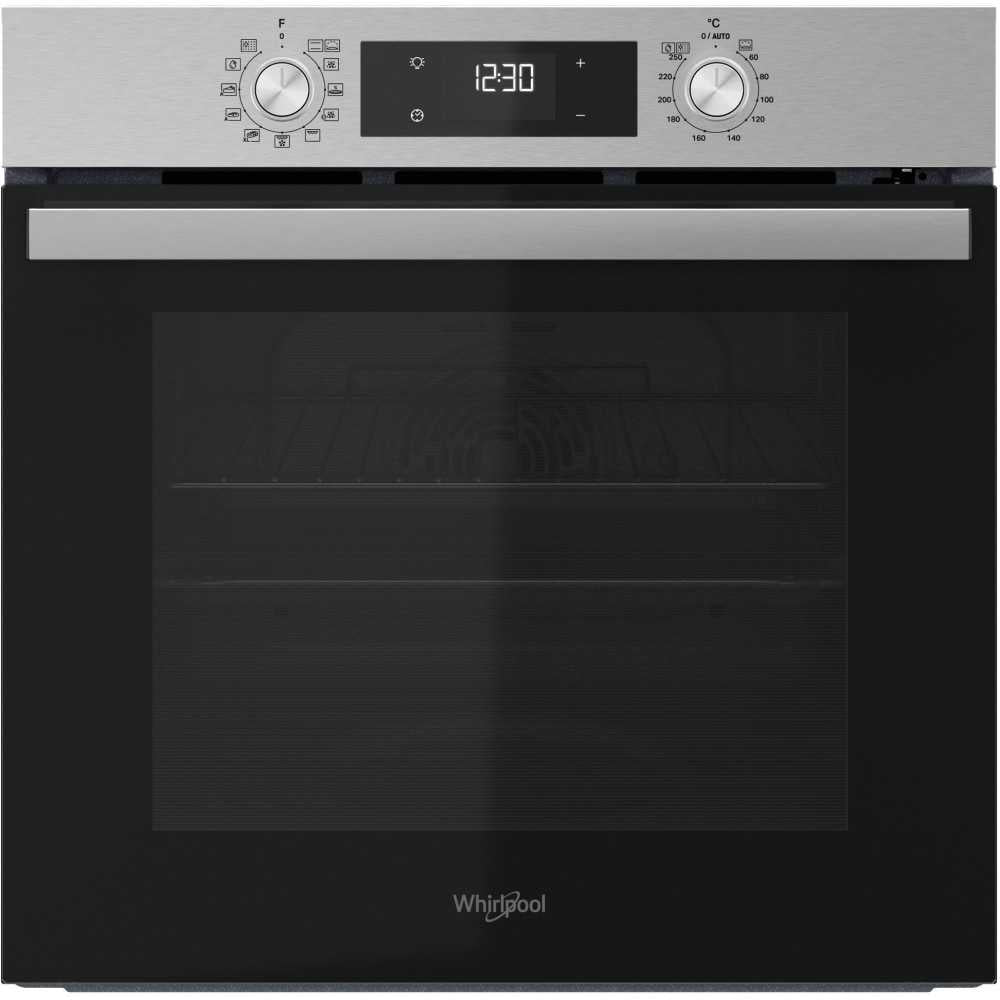 Four encastrable - Pyrolyse + Hydrolyse - Multifonction - WHIRLPOOL - OMR58RU0SX - Inox - Porte froide - 59,5 x 55,1 x 58,3 cm