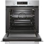 Four encastrable - Pyrolyse + Hydrolyse - ROSIERES - RO6 C5AB3EYTX - Inox / Noir - Porte froide - 59,5 x 56,8 x 59,5 cm