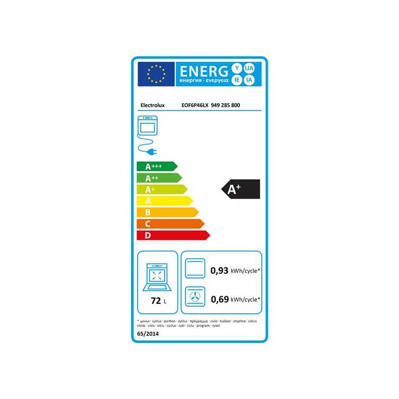 Four - Nettoyage pyrolyse - Connexion : Wifi - Préconisation de température ELECTROLUX - EOF6P46LX
