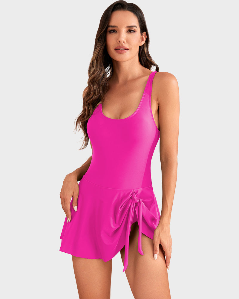 👙Dernière chance : 50% DE RÉDUCTION💃 Maillot de bain une pièce pour femme avec contrôle du ventre et nœud frontal