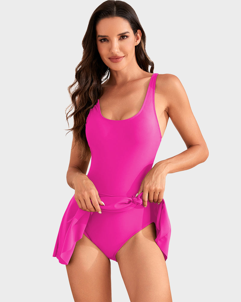 👙Dernière chance : 50% DE RÉDUCTION💃 Maillot de bain une pièce pour femme avec contrôle du ventre et nœud frontal