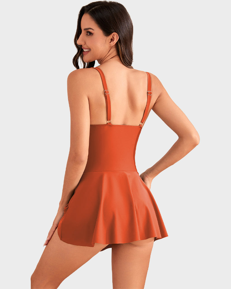 👙Dernière chance : 50% DE RÉDUCTION💃 Maillot de bain une pièce pour femme avec contrôle du ventre et nœud frontal