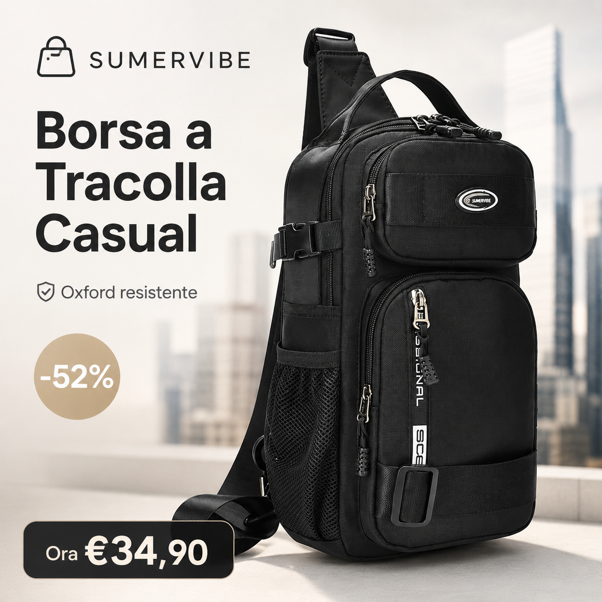 💼 Vente Flash 50 % DE RÉDUCTION ! 🔥 Sac à bandoulière réglable en tissu Oxford 2026 – Élégant et durable ✨
