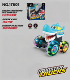 🦖 Voiture Dinosaure à Pousser avec Lumières LED Scintillantes 🚙✨ - T-Rex | Tricératops | Stégosaure | ABS Résistant | 6 Couleurs | Pour Enfants 3+ | Cadeau Parfait | 50% DE RÉDUCTION