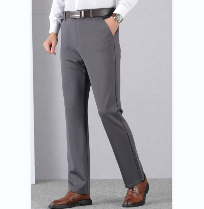 (Achetez-en deux, obtenez la livraison gratuite) Pantalon de costume classique extensible pour homme